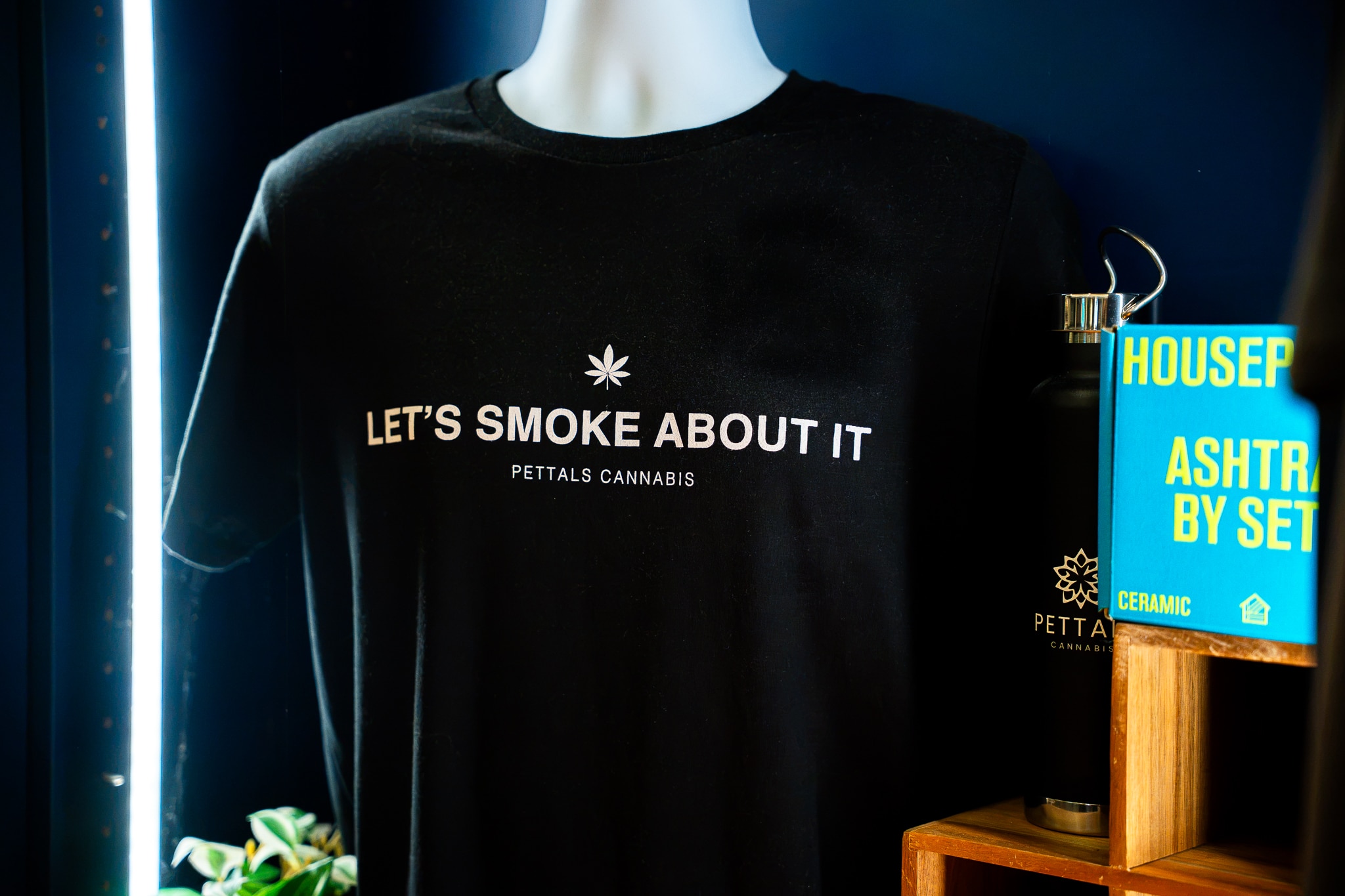Pettals Cannabis "Let's Smoke About It' Black T-Shirt