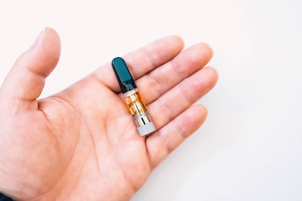 HHC distillate cartridge in Hand Vape Hexahydrocannabinol is a psychoactive half synthetic cannabinoid that is not regulated